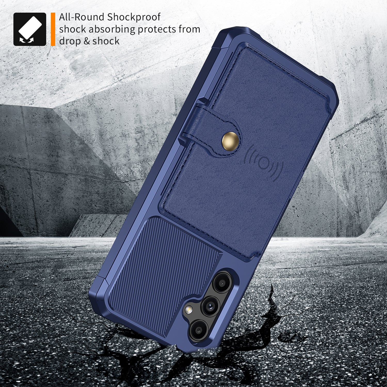 ZM03 for Samsung Galaxy A14 5G A14 4G Fall Protection PU Leather Coated TPU Case Card Holder Kickstand Phone Cover with Magnetic Metal Sheet ZM03 for Samsung Galaxy A14 5G A14 4G Fall Protection PU Leather Coated TPU Case Card Holder Kickstand Phone Cover with Magnetic Metal Sheet